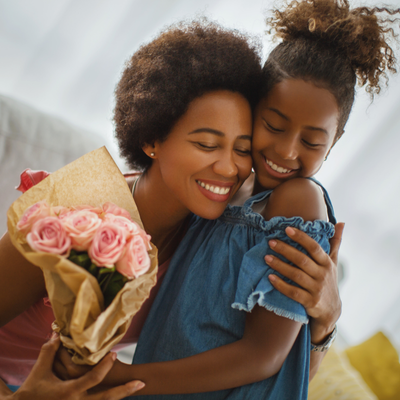 mother daughter hugging