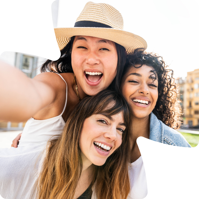 Happy group of friends